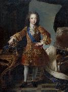 Circle of Pierre Gobert Portrait of King Louis XV oil on canvas